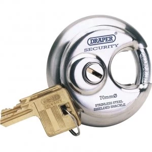 Image of Draper Expert Disc Stainless Steel Padlock 70mm Standard