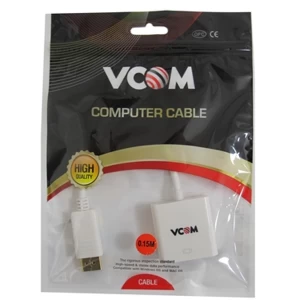 image of VCOM DisplayPort (M) to HDMI (F) White Retail Packaged Display Adapter