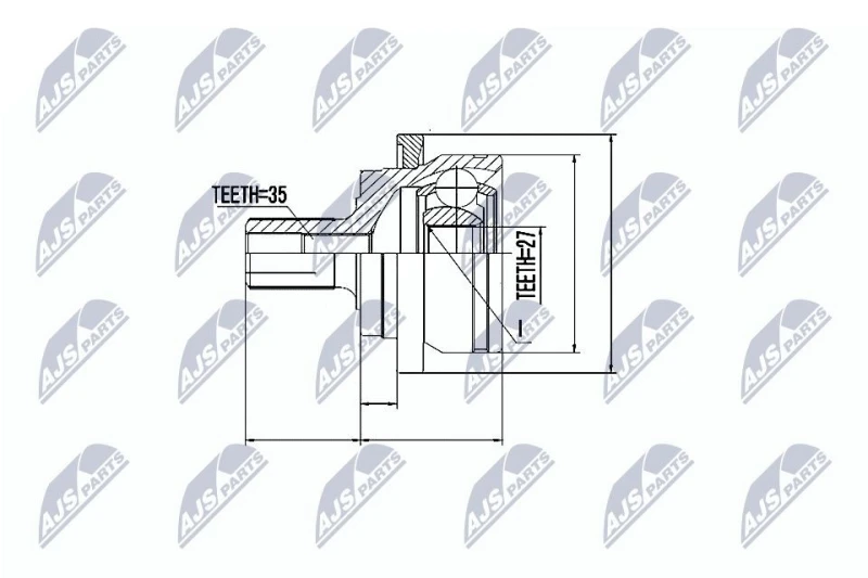 Image of NTY CV joint kit NTY NPZ-ME-004
