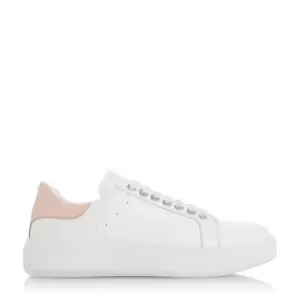 Dune London Entity Leather Trainers - White