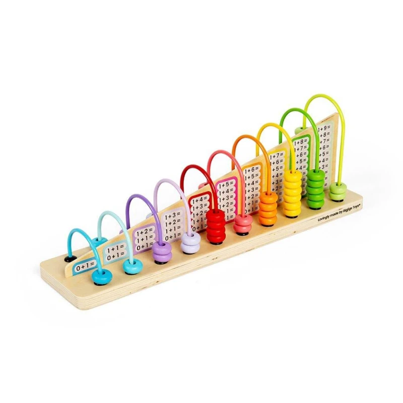 Image of Bigjigs Toys Wooden Rainbow Counting Abacus Multi unisex