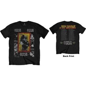 Image of Bob Marley - Kaya Tour Mens Large T-Shirt - Black