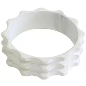 Image of ETC Alloy CNC Headset Spacer 28.6mm x 10mm Knobbly White