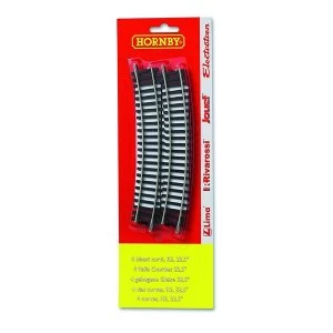 Image of Hornby R606 2nd Radius Curve x 4 BLISTER PK
