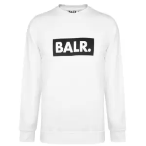 Image of BALR Logo Crew Sweatshirt - White