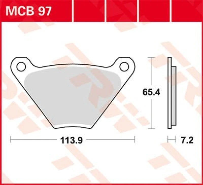 Image of TRW MCB97 Brake pad set Brake Pad Set,disc brake (402)