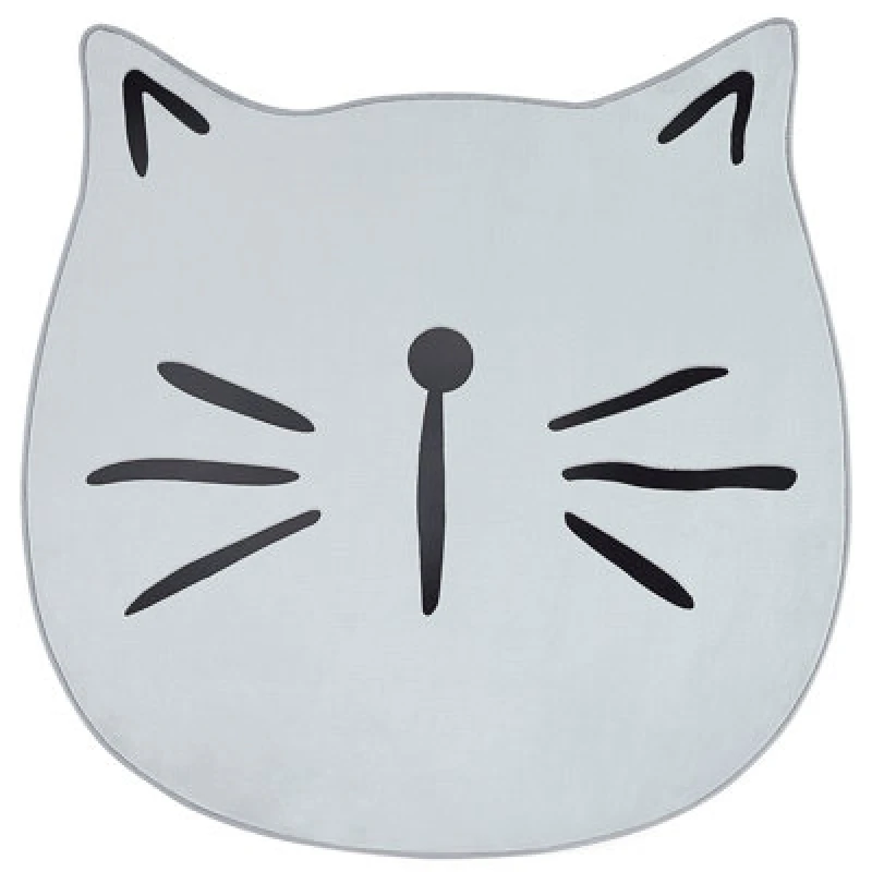 Image of Beliani Kids Rug Kitty Grey 100 Cm