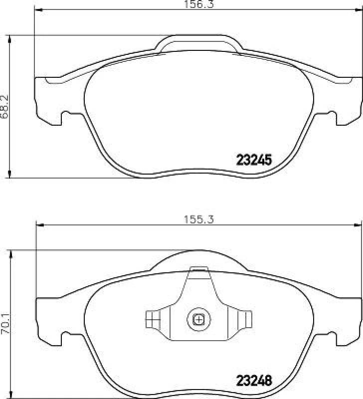 Image of HELLA Brake pad set HELLA 8DB 355 009-111