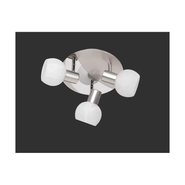 Image of Antibes Modern 3 Light Ceiling Spotlight Clusters Nickel Matt