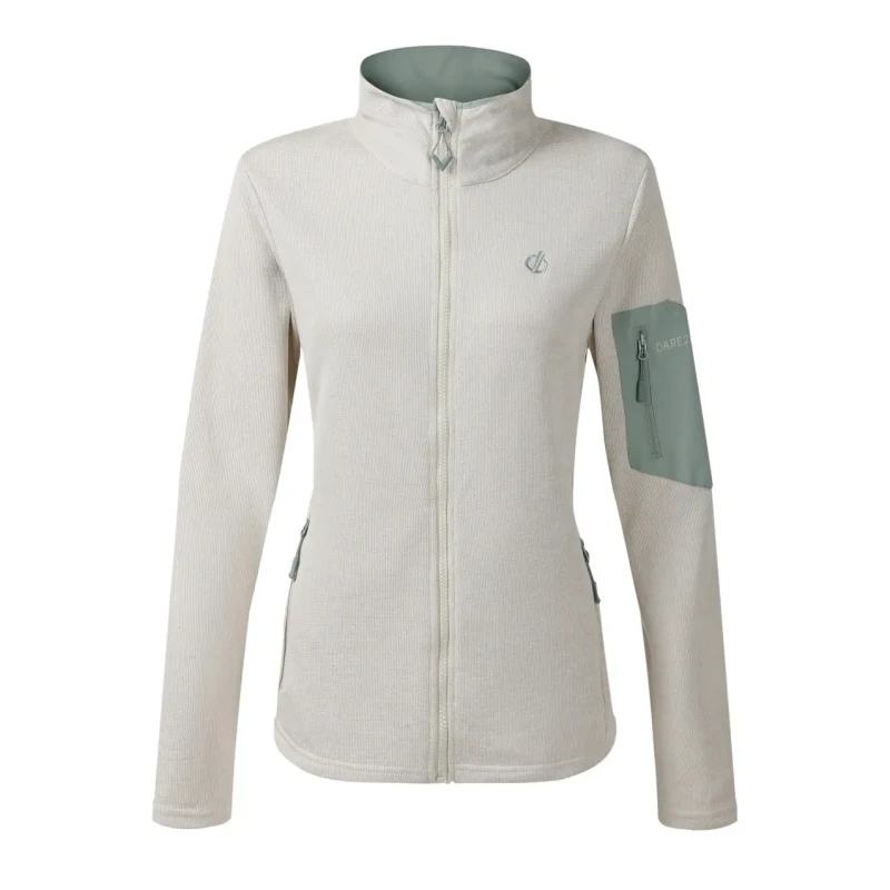 Image of Dare 2b Womens Torrek II Full Zip Active Fleece in Natural White Size: 14 Natural White Female 14