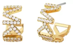 Image of Michael Kors MKJ7957710 Womens Gold-Tone Cubic Zirconia MK Jewellery