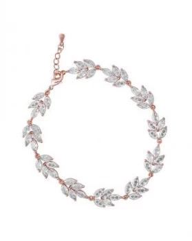 Image of Jon Richard Rose Gold Leaf Bracelet