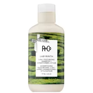 image of R+Co Labyrinth 3-in-1 Texturizing Shampoo, Conditioner and Styler 177ml