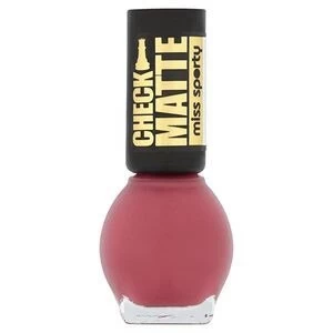 image of Miss Sporty Check Matte Nail Polish Perfect Rosewood Brown