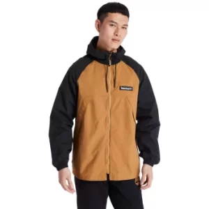 Timberland Windbreaker Zip Jacket For Men In Black/yellow Black, Size S