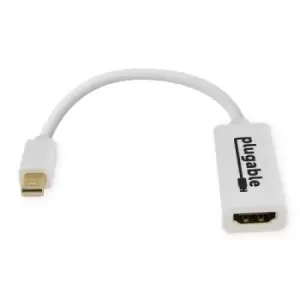 image of Plugable Technologies Mini DisplayPort (Thunderbolt 2) to HDMI Adapter (Passive)