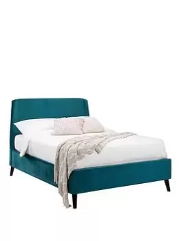 Julian Bowen Frida Curved Velvet Bed - Teal