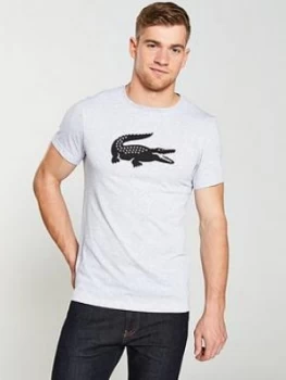 Lacoste Sport 'Big Croc' Logo T-Shirt - Grey, Size 4, Men