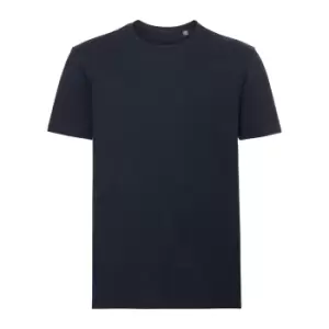 Image of Russell Mens Authentic Pure Organic T-Shirt (3XL) (French Navy)