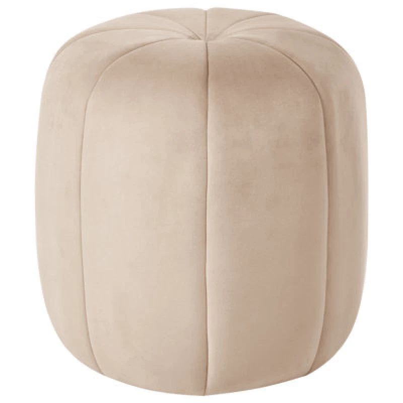 Image of Beliani Pouffe Selby Velvet Beige