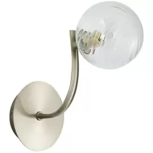 image of Spring Lighting - Spring Contemporary Wall Lamp Satin Nickle, Glass