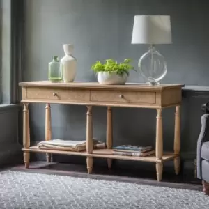 Image of Gallery Interiors Mustique 2 Drawer Console Table Natural Outlet