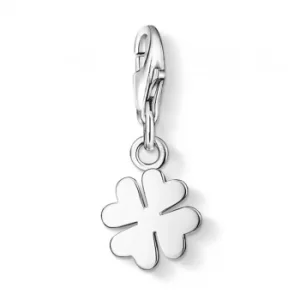 image of THOMAS SABO Silver Plain Lucky 4 Leaf Clover Charm 0884-001-12