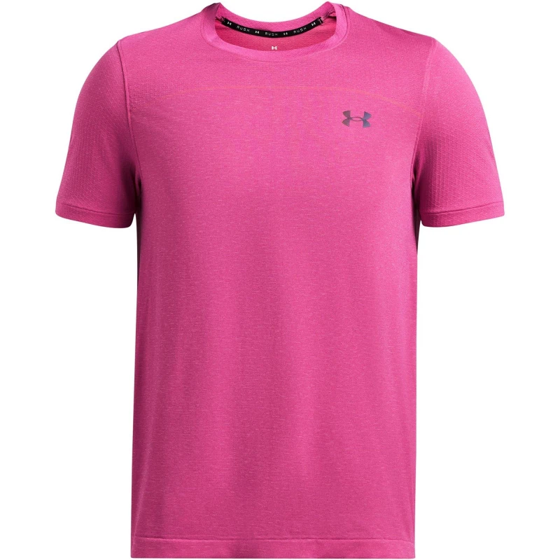Image of Under Armour Rush Seamless Top Mens - Pink Pink S