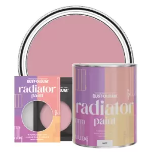 Image of Rust-Oleum Radiator Paint, Matt Finish - Dusky Pink - 750ml