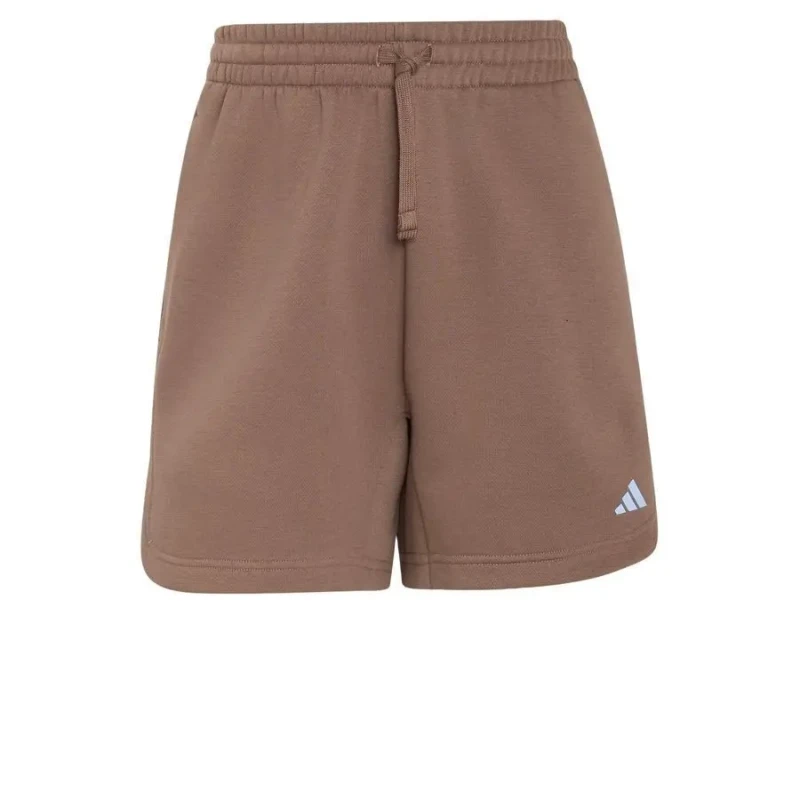 Image of Adidas Womens Fleece Shorts adidas Studio 3-Stripes Marron Female S