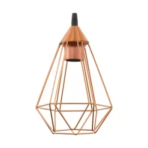 image of Eglo Geometric Copper Wire Shade