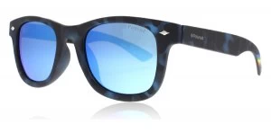 Image of Polaroid Junior PLD8009/N Sunglasses Havana Blue SEC 45mm