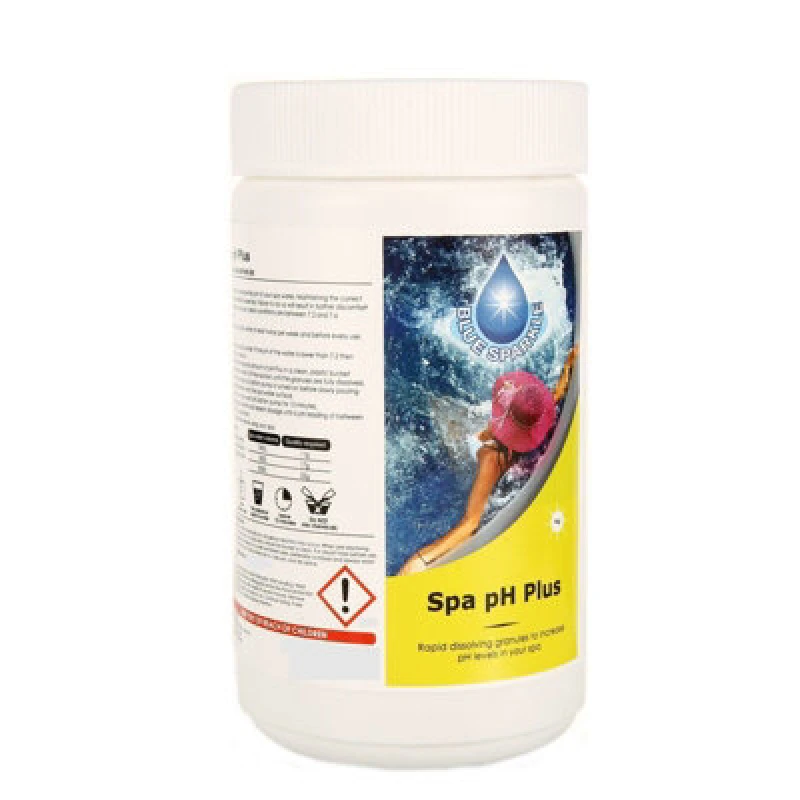 Image of Shatchi Blue SPARKLE 1 Kg pH Plus Increase pH Level Water Quality Improver for All Hot Tubs and Swimming Pools White