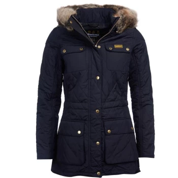 Image of Barbour International Enduro Quilted Jacket - Navy
