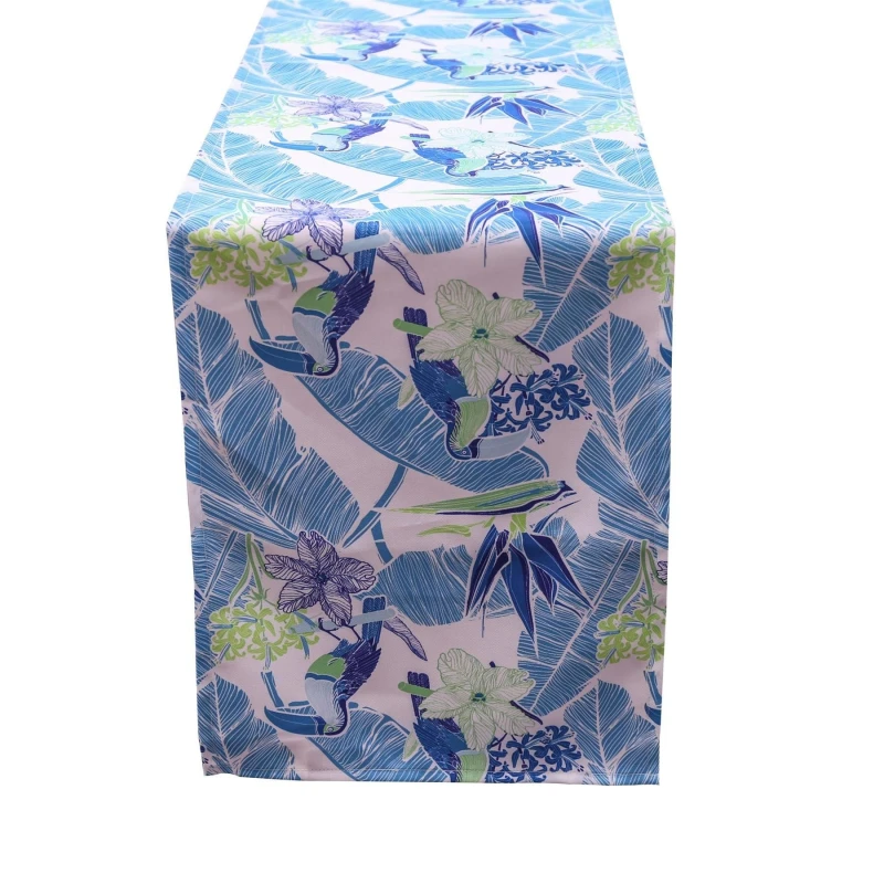 Image of Luxury Living Toucan Water Repellant Table Runner Teal unisex