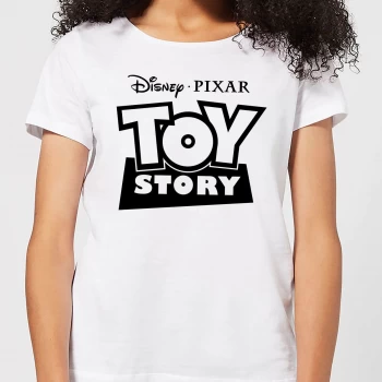 Toy Story Logo Outline Womens T-Shirt - White - XXL