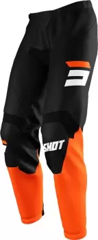 Image of Shot Raw Burst Motocross Pants, black-orange, Size 38, black-orange, Size 38