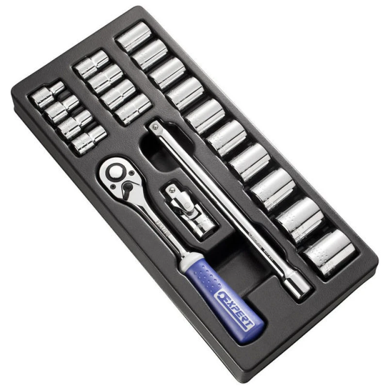 Image of Facom Expert by Facom E194677B Expert 23 Piece 1/2" Drive Socket Set 8-32mm Module