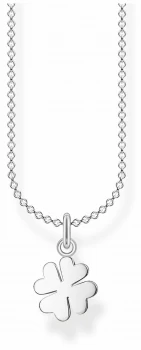 Image of Thomas Sabo Sterling Silver Cloverleaf Necklace 38-45cm Jewellery
