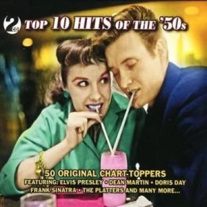 image of Top 10 Hits of the 50s 50 Original Chart Toppers by Various Artists CD Album