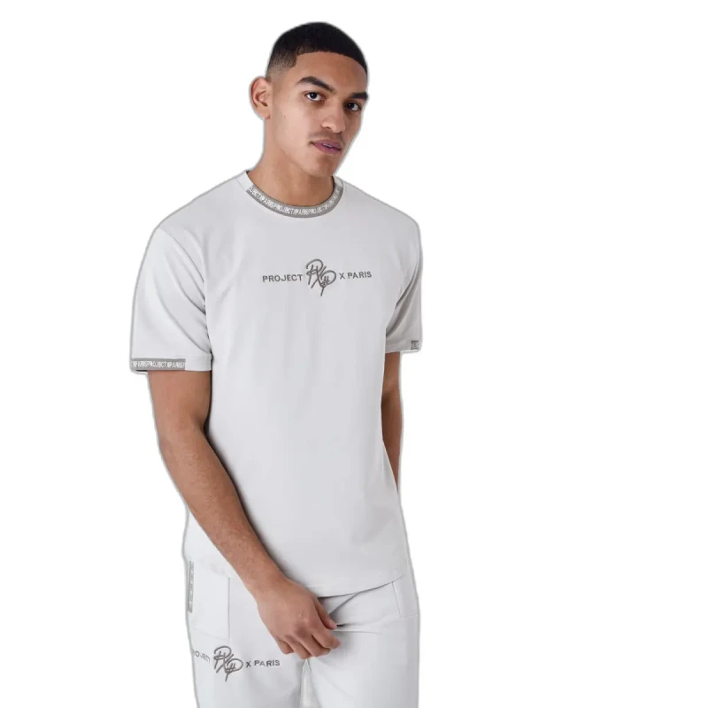 Image of Project X Paris Plain t-shirt with logo band Project X Paris Gris Male XS