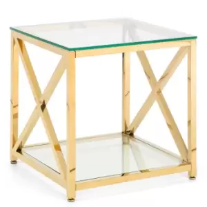 image of Julian Bowen Miami Lamp Table Gold