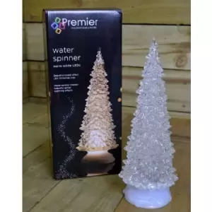 Image of 32cm Light up Water Spinner Christmas Tree - Warm White LEDs - Timer