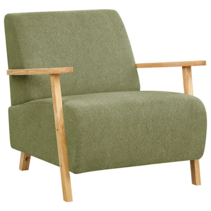 Image of Beliani Retro Armchair Lesja Fabric Green