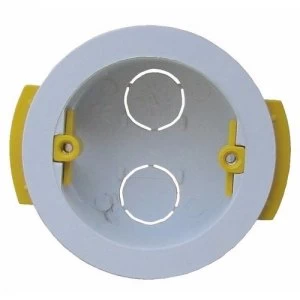 image of ESR 35mm Round Circular Lining Plasterboard Wall Mounting Back Box