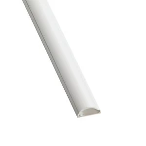 image of D-Line White 16mm Semi-circle Trunking length (L)2m