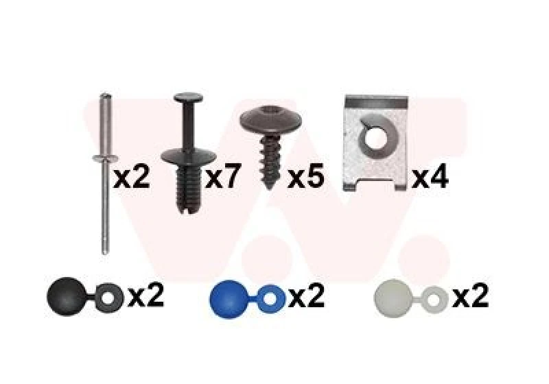 Image of VAN WEZEL Mounting Kit, bumper VAN WEZEL 7622794