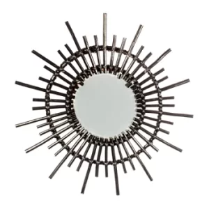 Image of Sass & Belle Black Rattan Starburst Mirror