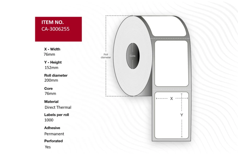 Image of Capture CA-3006255 printer label