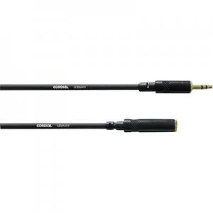 Image of Cordial CFS 3 WY Audio/phono Cable extension [1x Jack plug 3.5mm - 1x Jack socket 3.5 mm] 3m Black